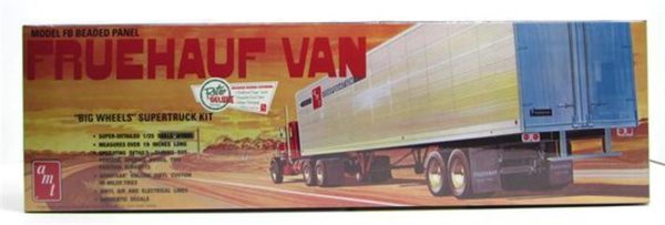 1/25 Fruehauf Beaded Van Trailer Maketi, AMT Model 0649