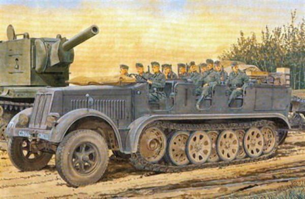 6545 1/35 SD.KFZ.7 8T HALFTRACK EARLY + FİGÜR, P - Görsel 2