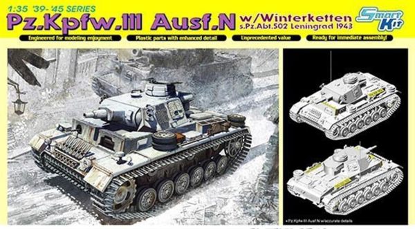 1/35 Pz.Kpfw.Iii Ausf.N S.Pz.Abt.502, Plast Maketi, Dragon 6606