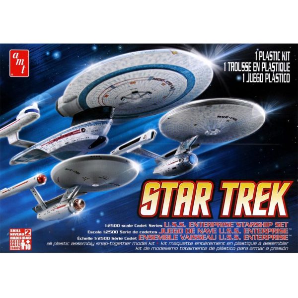 1/2500 ST Enterprise Set 3n1 NCC1701 1701A 17 Maketi, AMT Model 0660