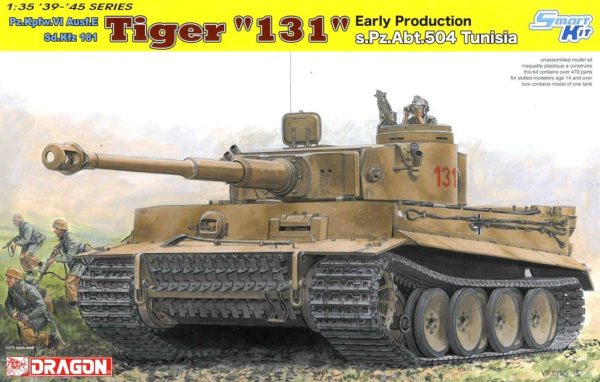 1/35 Tiger I 131 Spzabt.504 Tunisia Maketi, Dragon 6820