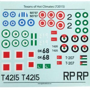 1/72 Texans of Hot Climates, Tiger Head Decals 72015
