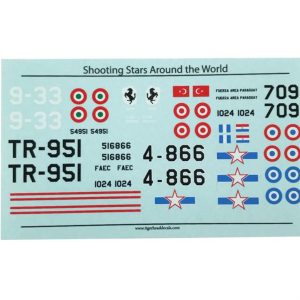 1/72 Shooting Stars Around the World, Tiger Head Decals 72017