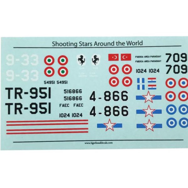 1/72 Shooting Stars Around the World, Tiger Head Decals 72017