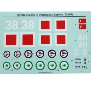 1/72 Spitfire Mk.Ixe in International Servic, Tiger Head Decals 72019