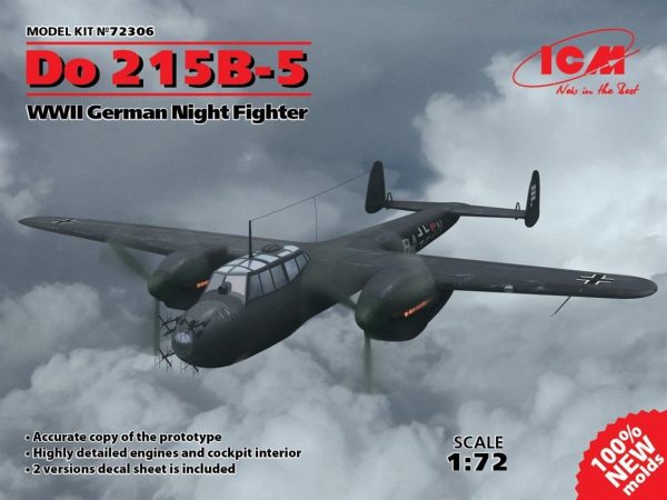 Do 215B-5 WWII German Night Fighter Do 215B Maketi, ICM 72306 - Görsel 8