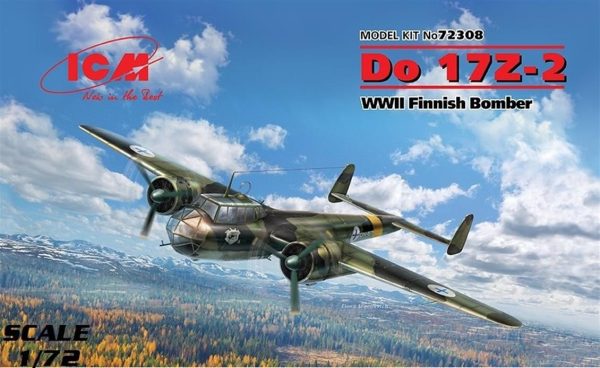 Do 17Z-2 WWII Finnish Bomber 10 Adet Do 17Z Maketi, ICM 72308