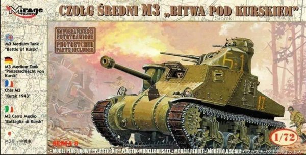 1/72 Medium Tank M3 Kursk 1943 24Th May Maketi, Mirage 72806