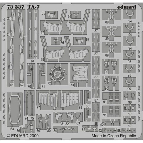 1/72 Ta-7 S.A. Detay Seti, Color Photo Etch, Eduard 73337