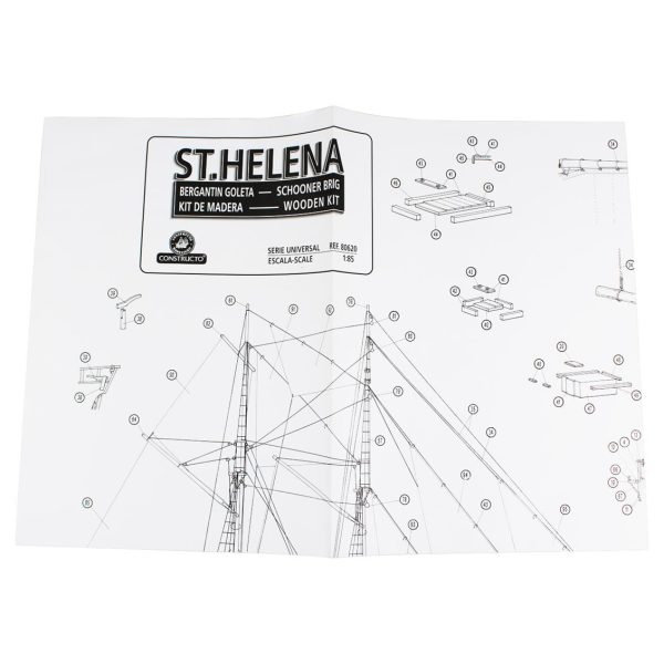 1/85 St. Helena Ahşap Tekne Maketi, Constructo 80620 - Görsel 5