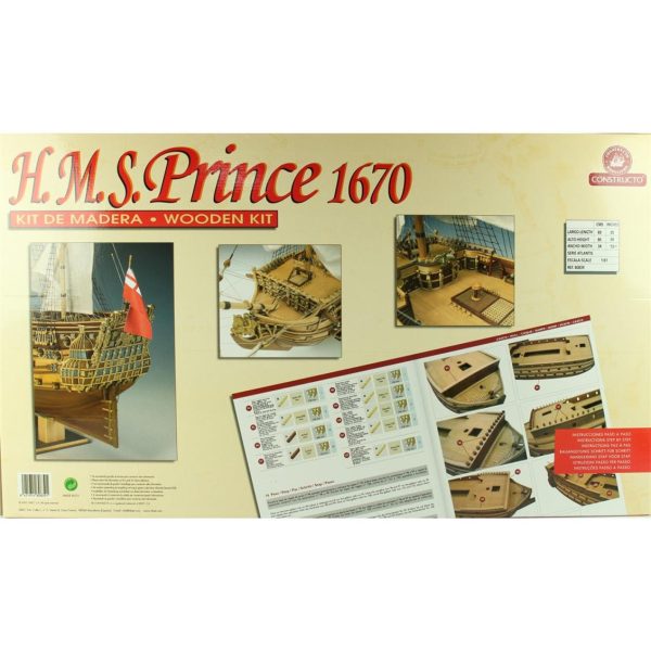 1/61 Hms Prince Ahşap Tekne Maketi, Constructo 80839 - Görsel 2