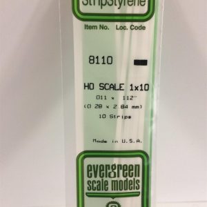 Plastik Çıta-355Mm Boy-0 28X2 84Mm-10 Adet -B, Evergreen 8110