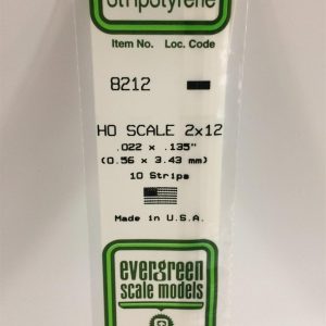 Plastik Çıta-355Mm Boy-0 56X3 43Mm-10 Adet -B, Evergreen 8212