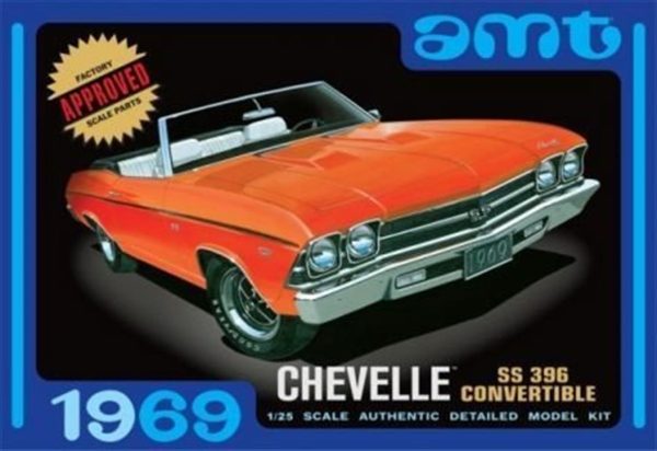 1/25 1969 Chevelle Convertible Araba Maketi, AMT Model 0823