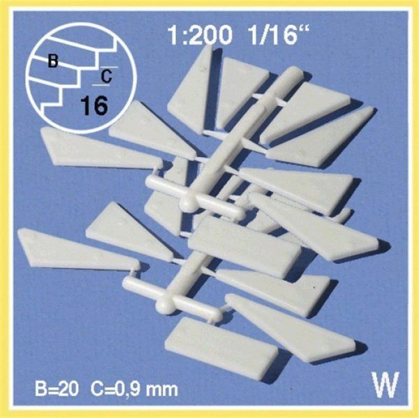 1/200 90°Dönüşlü Merdiven -Beyaz -6 Mm-16, Schulcz 83311-2