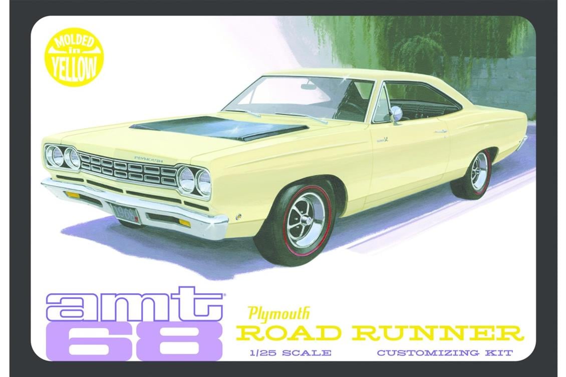 1/25 1968 Plymouth Roadrunner, Yellow Araba Maketi, AMT Model 0849