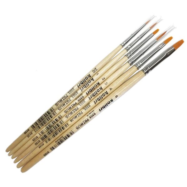 6'lı Fırça Seti-3 Round Brushes- Size 2-0 1, Kolibri 85030 - Görsel 2