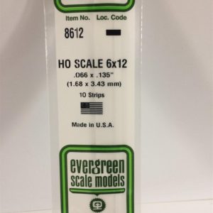 Plastik Çıta-355Mm Boy-1 68X3 43Mm-10 Adet -B, Evergreen 8612