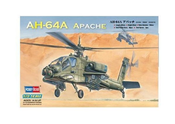 1/72 Ah-64A Apache Attack Helicopter- HobbyBoss 87218 - Görsel 2
