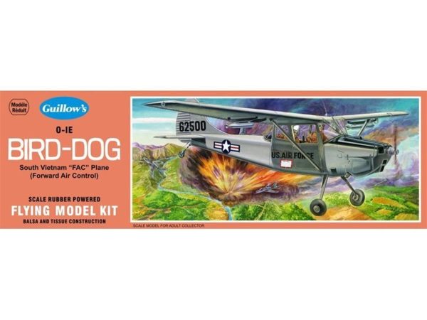 902 1/24 Bird Dog -45 Cm.-Lastik Motorlu Uçak Kiti
