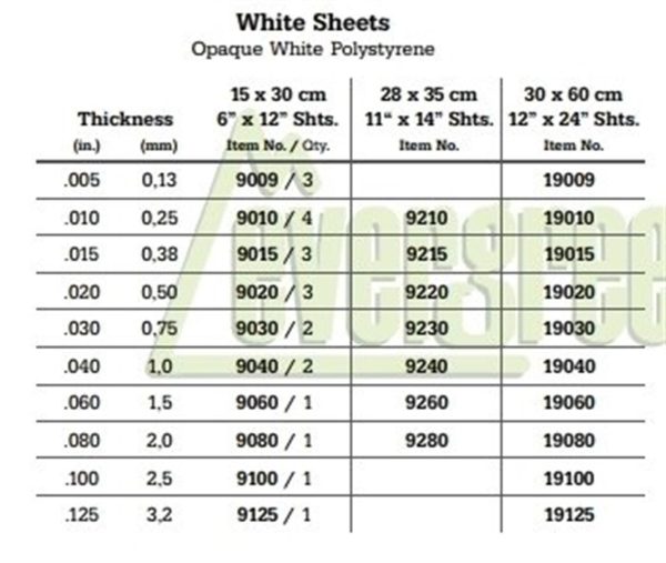 2 00*150*300Mm Duz Levha, Beyaz-1 Adet, Evergreen 9080 - Görsel 3