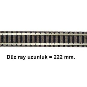 1/160 N Scale Straight Track. Length: 222 Mm., Fleischmann 9100