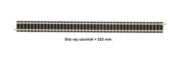 1/160 N Scale Straight Track. Length: 222 Mm., Fleischmann 9100