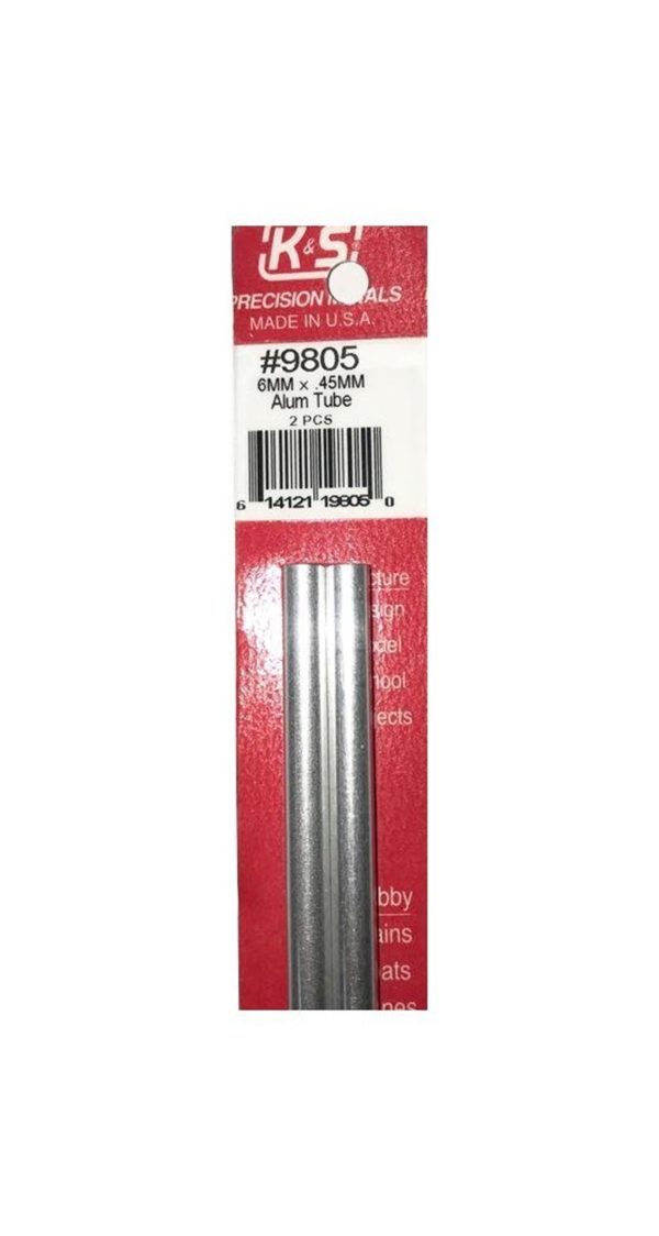Round Alumınum Tubes-6Mm Odx.45Mm Wallx300Mm-, K&S 9805