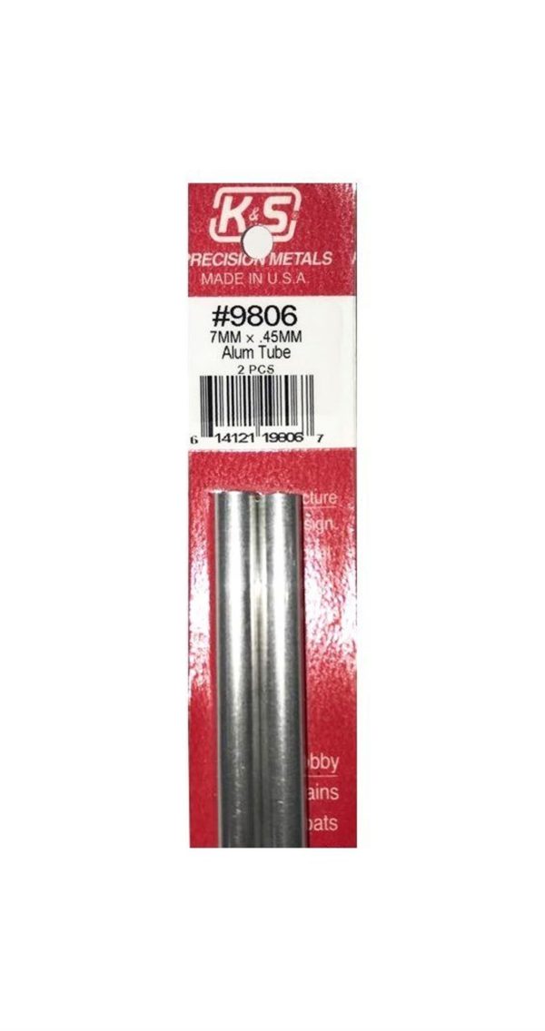 Round Alumınum Tubes-7Mm Odx.45Mm Wallx300Mm-, K&S 9806