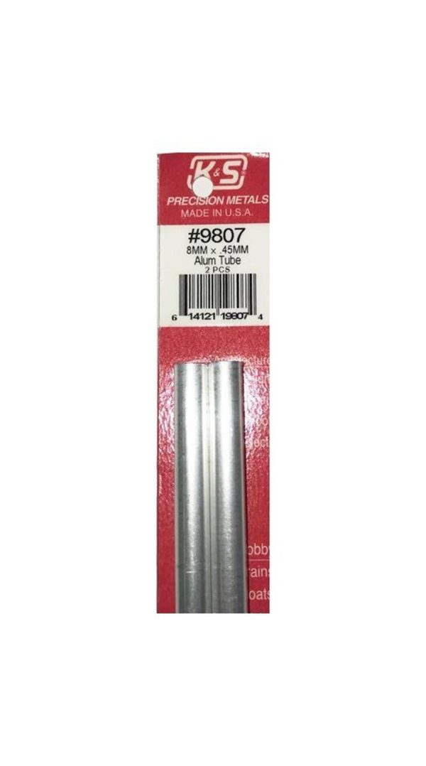 Round Alumınum Tubes-8Mm Odx.45Mm Wallx300Mm-, K&S 9807