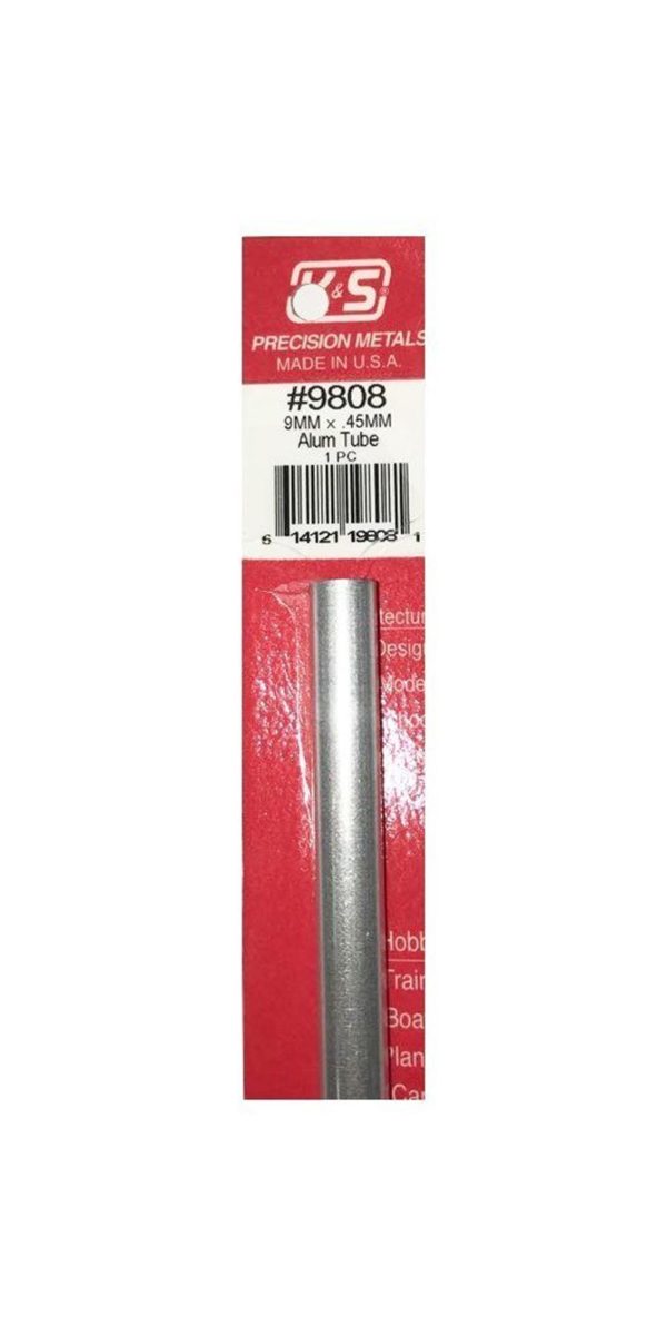 Round Alumınum Tubes-9Mm Odx.45Mm Wallx300Mm-, K&S 9808