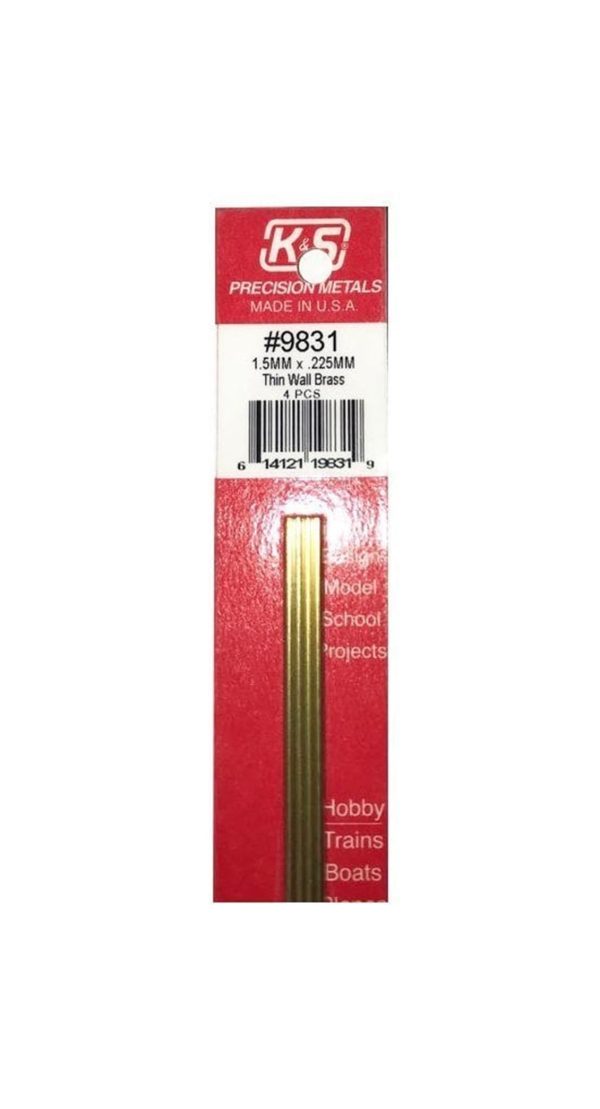 Thın Wall Brass Tubes-1.5Mm Odx.225Mm Wallx30, K&S 9831