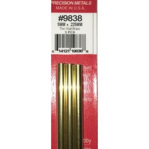 Thın Wall Brass Tubes-5Mm Odx.225Mm Wallx300M, K&S 9838