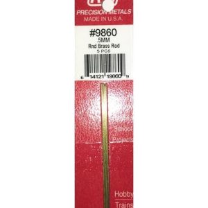 Round Brass Rods-.5Mm Diameterx300Mm-5Pcs, K&S 9860