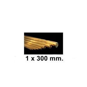 Round Brass Rods-1Mm Diameterx300Mm-5Pcs, K&S 9861
