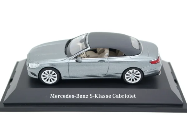 1/43 Mercedes Benz S Class (A217) Spider 2015 Selenite Grey Metalik Diecast Araba, Kyosho B66960352 - Görsel 6