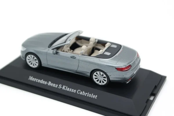 1/43 Mercedes Benz S Class (A217) Spider 2015 Selenite Grey Metalik Diecast Araba, Kyosho B66960352 - Görsel 5