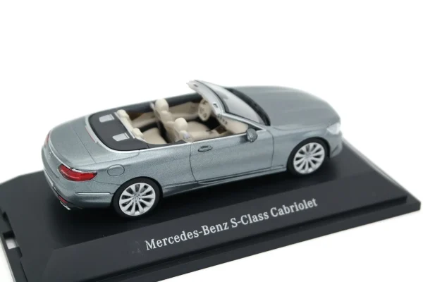 1/43 Mercedes Benz S Class (A217) Spider 2015 Selenite Grey Metalik Diecast Araba, Kyosho B66960352 - Görsel 4