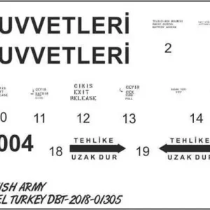 1/24 AN-205 ve UH-1 D-H Kara Kuvvetleri Dekal Çıkartma, Babibi DBT01305