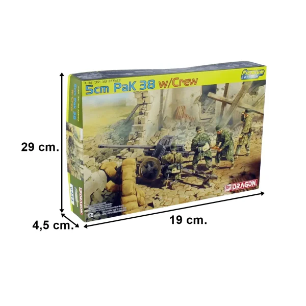 1/35 5cm Pak 38 ve Mürettebat Maketi, Dragon 6444 - Görsel 5