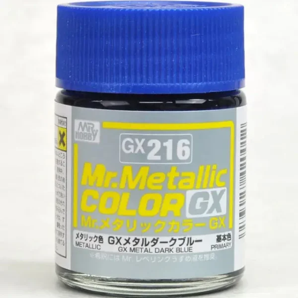 18 ml. Metalik Dark Blue Mr.color Serisi Maket Boyası, Mr.Hobby GX216