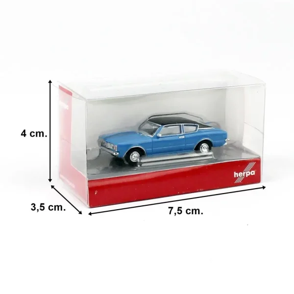 1/87 Ford Taunus Coupe Sky Blue Küçük Araba Modeli, Herpa 023399-002 - Görsel 2