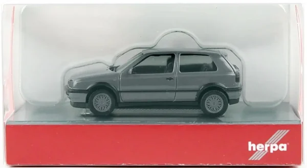 1/87 VW Golf III VR6 Gri Küçük Araba Modeli, Herpa 024075-002 - Görsel 3