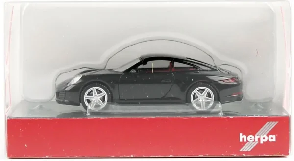1/87 Porsche 911 Carrera 4S Siyah Küçük Araba Modeli, Herpa 028646-002 - Görsel 3