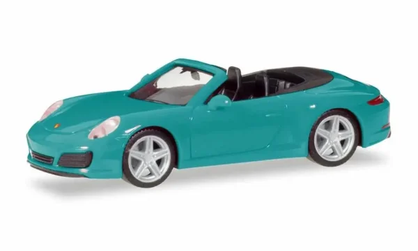 1/87 Porsche 911 C2 Cabrio Miami Mavisi Küçük Araba Modeli, Herpa 028844-002