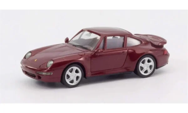1/87 Porsche 911 Turbo Arenaro Kırmızısı Küçük Araba Modeli, Herpa 031899-002
