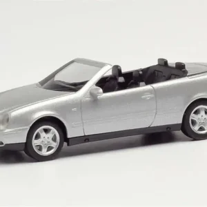 1/87 MB CLK Cabrio Metalik Gümüş Küçük Araba Modeli, Herpa 032582-002