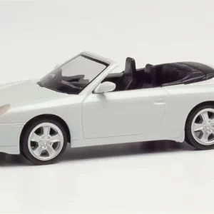 1/87 Porsche 996 C4 Cabrio Beyaz Küçük Araba Modeli, Herpa 032674-002