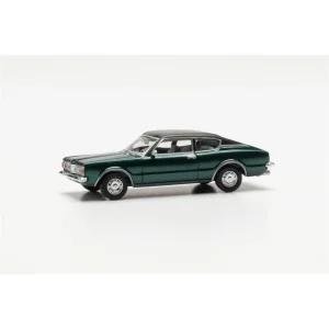 1/87 Ford Taunus Coupe Koyu Yeşil Metalik Küçük Araba Modeli, Herpa 033398-002