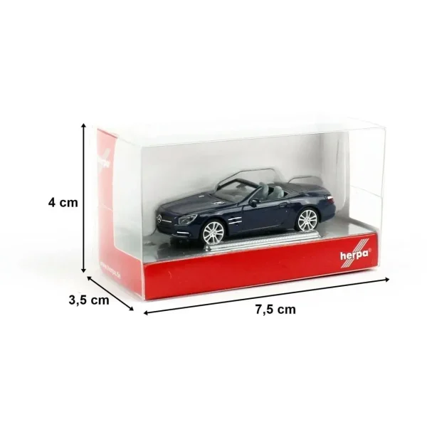 1/87 MB SL-Klasse Mavi Küçük Araba Modeli, Herpa 034838-002 - Görsel 2
